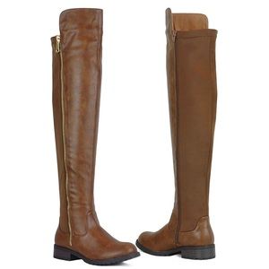 Over the knee, vegan leather boots